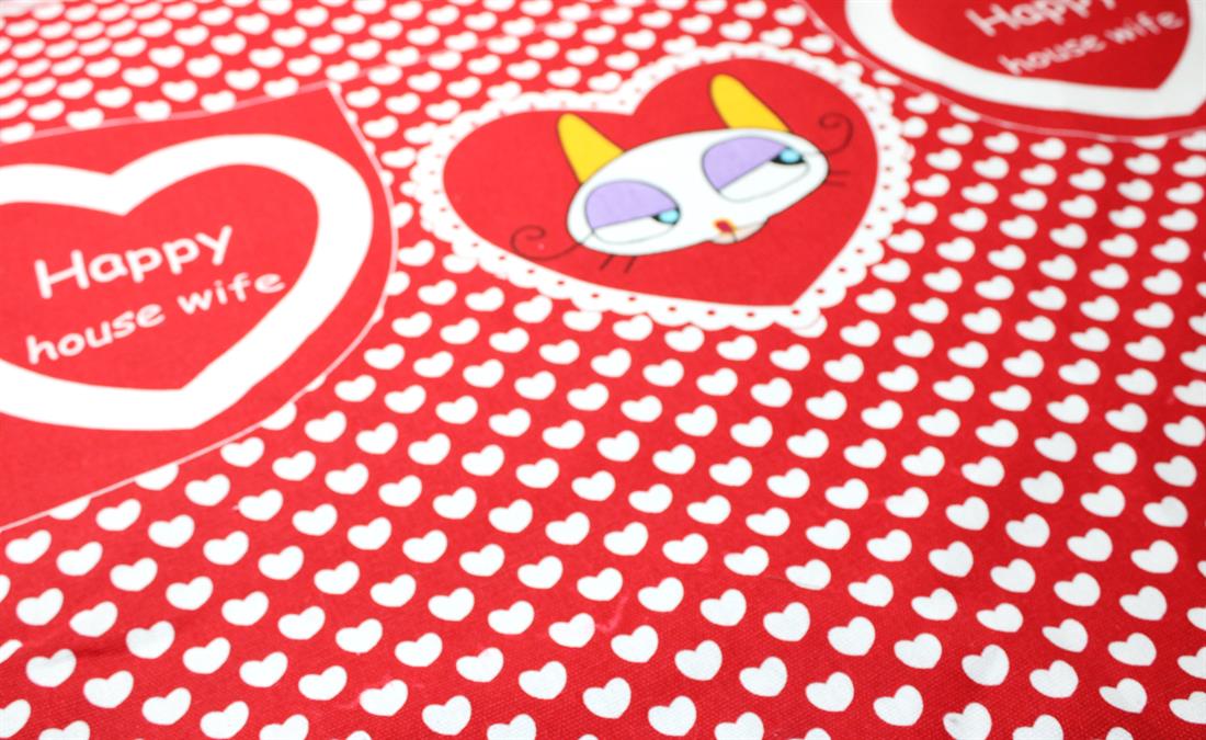Red Printed Canvas Fabric
