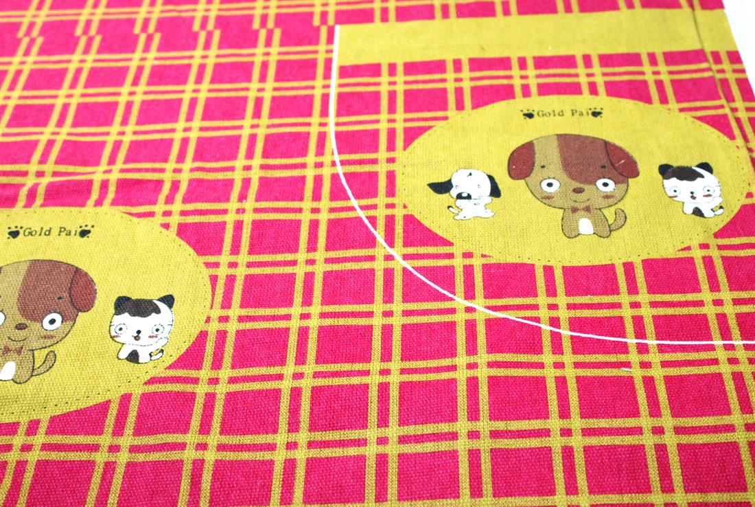 Red Printed Canvas Fabric
