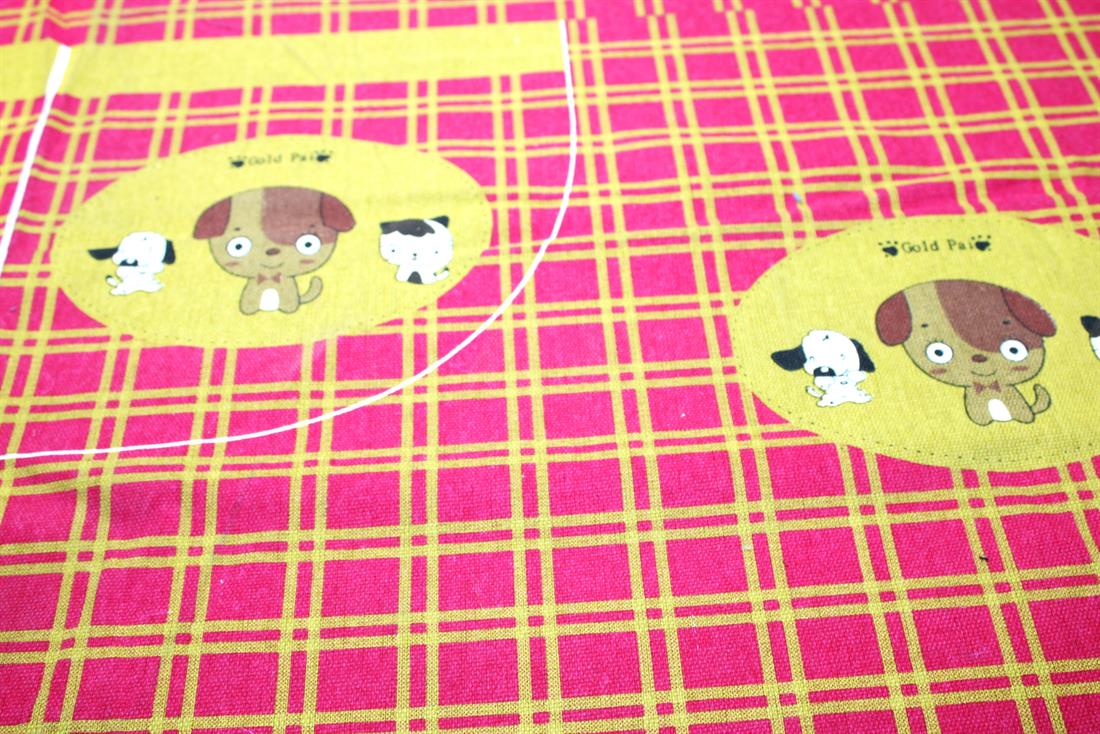 Red Printed Canvas Fabric
