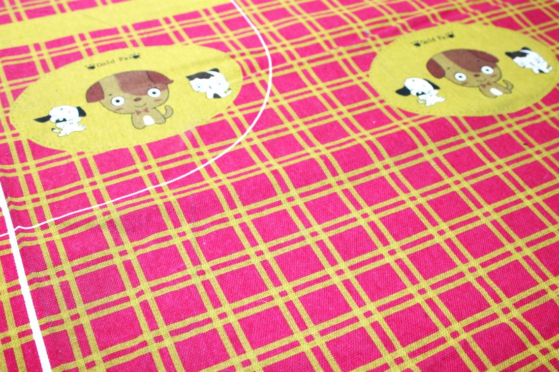 Red Printed Canvas Fabric