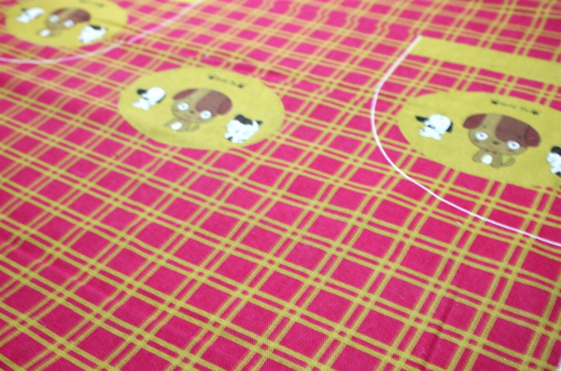 Red Printed Canvas Fabric