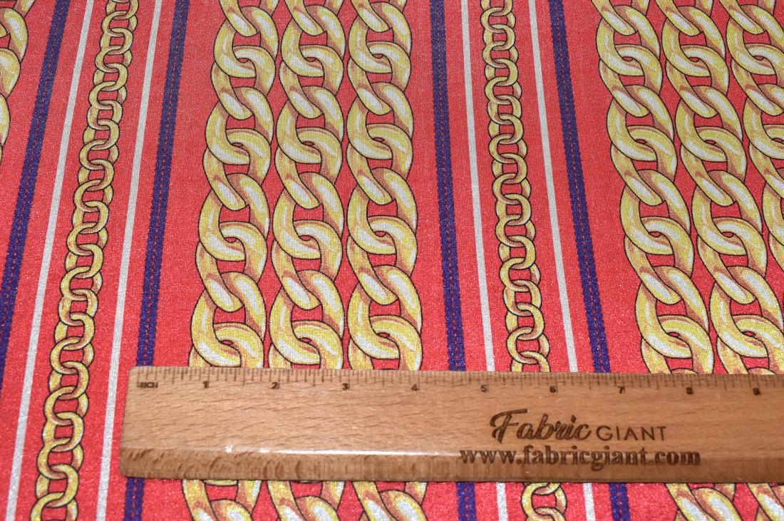 Orange Printed Jersey Fabric