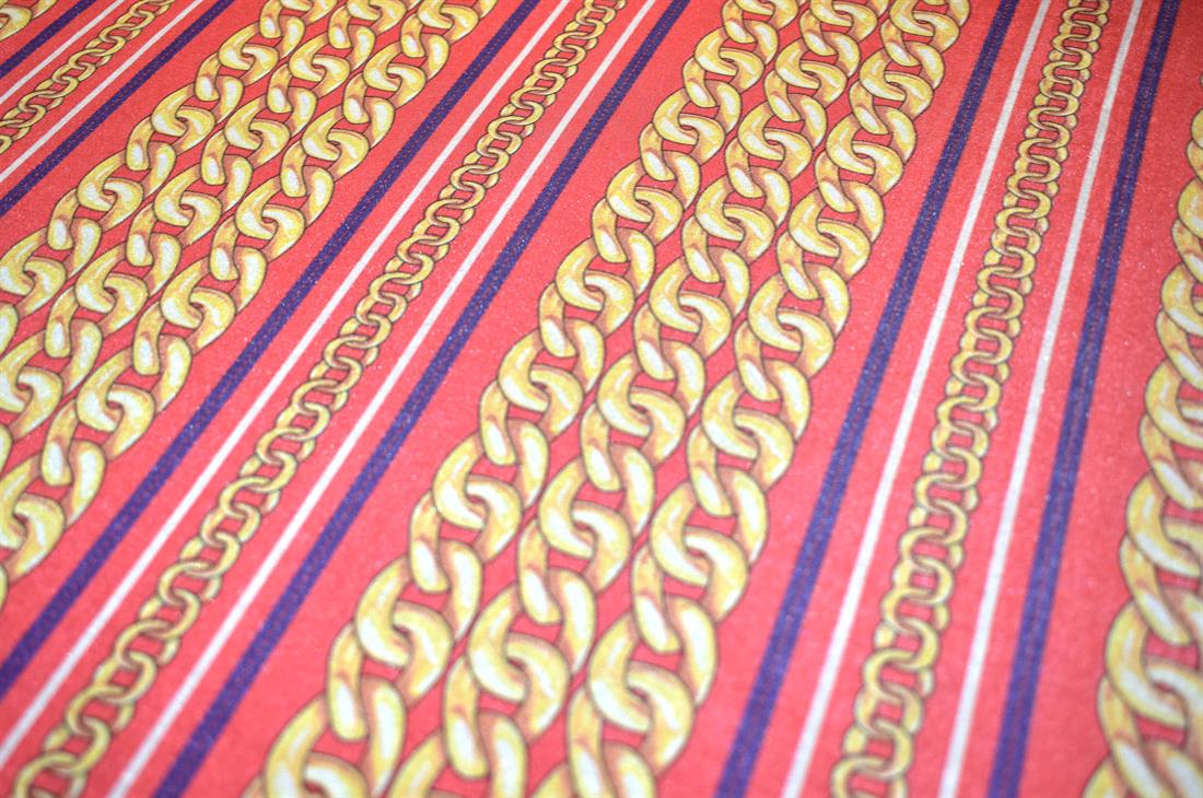 Orange Printed Jersey Fabric