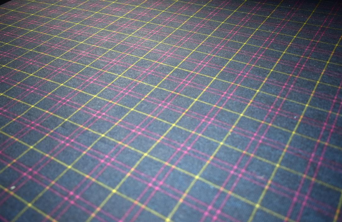 Dark Navy Tartan Printed Jersey Fabric