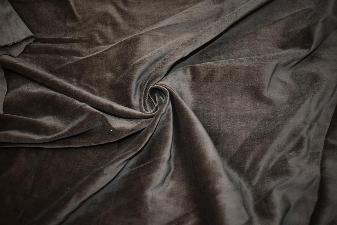 Chocolate Brown Plain Polyester Suedes Fabric