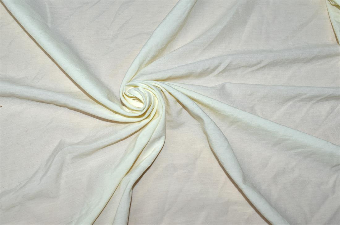 Cream Plain Polyester Fabric