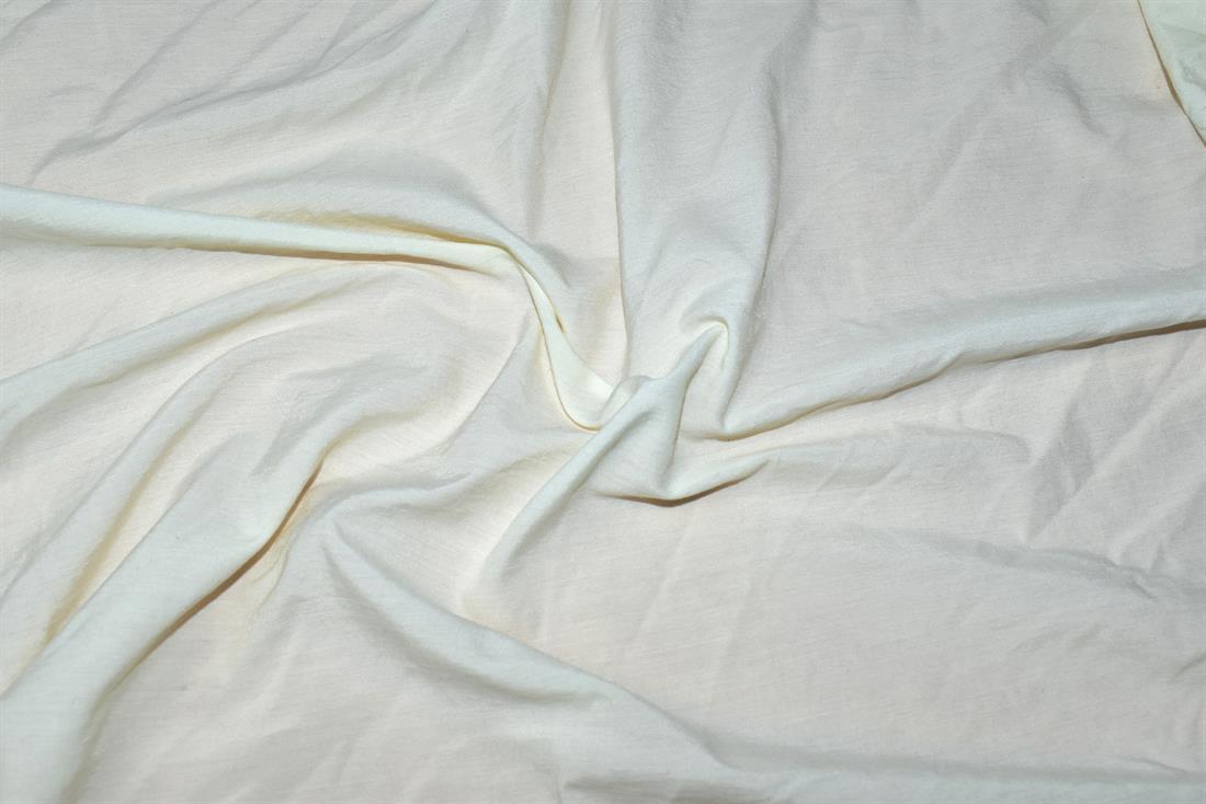Cream Plain Polyester Fabric