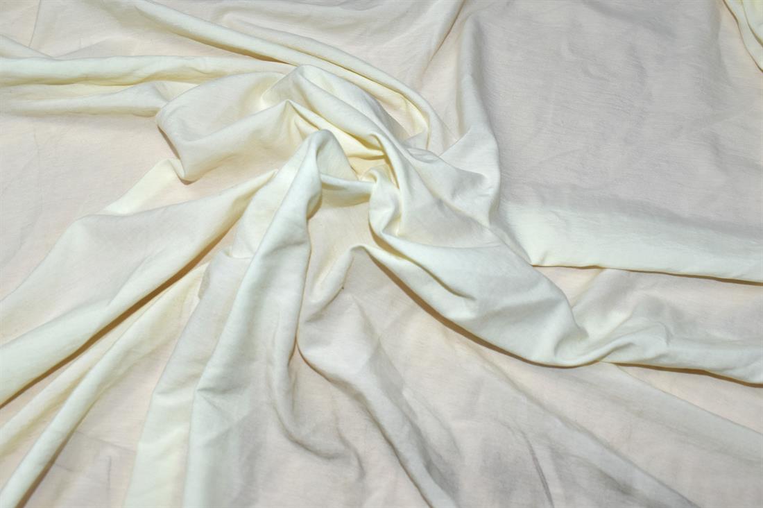 Cream Plain Polyester Fabric