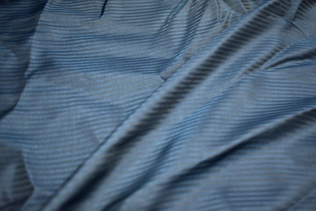 Navy Strips Polyester Fabric