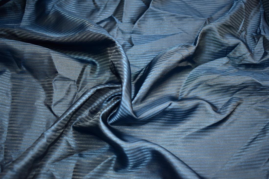 Navy Strips Polyester Fabric