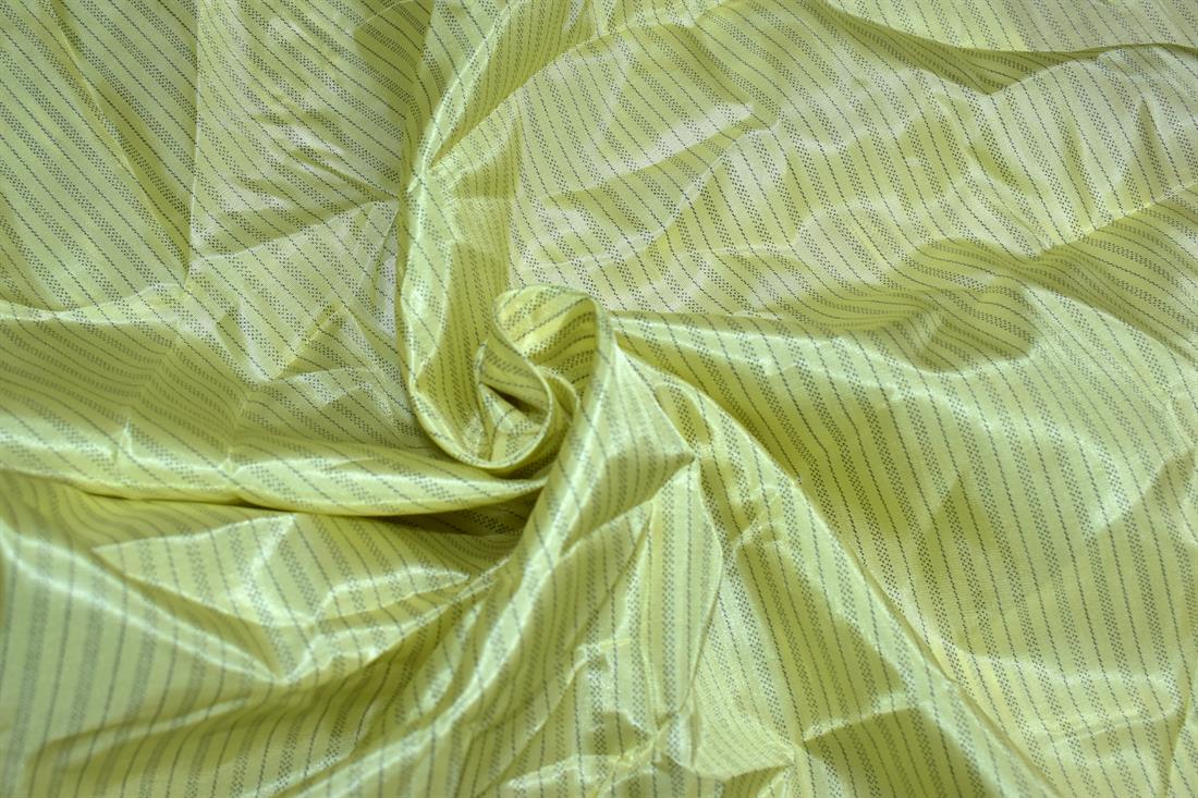 Yellow Printed Polyester Fabric