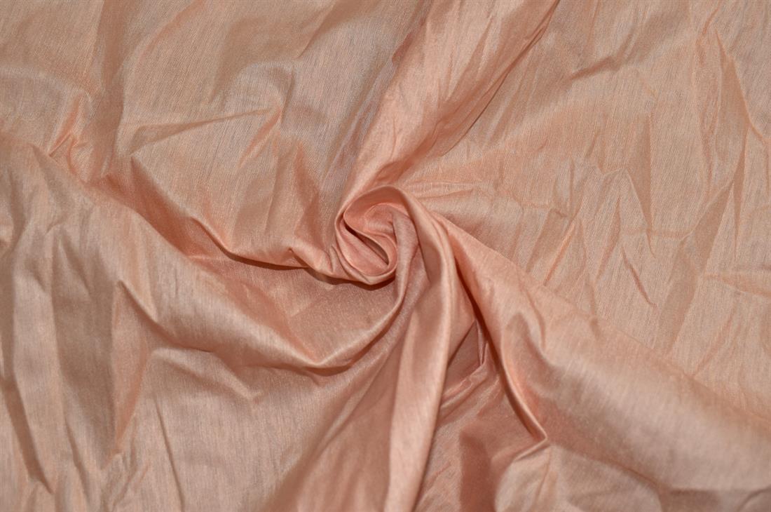 Peach Plain Polyester Fabric