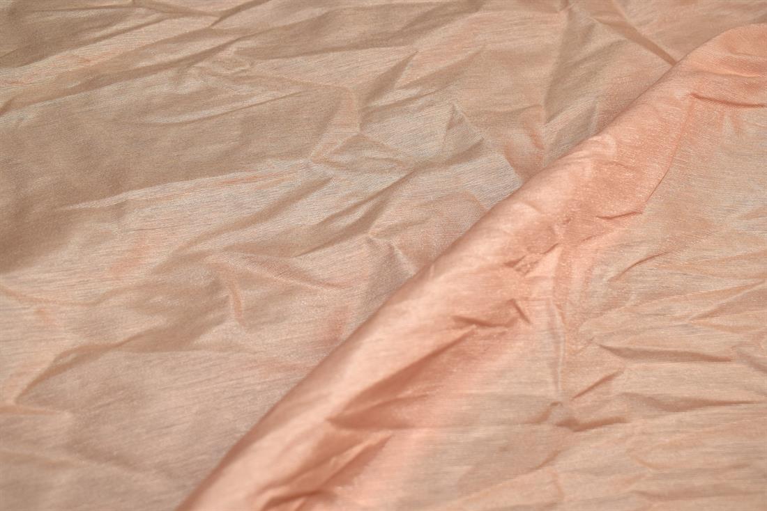 Peach Plain Polyester Fabric