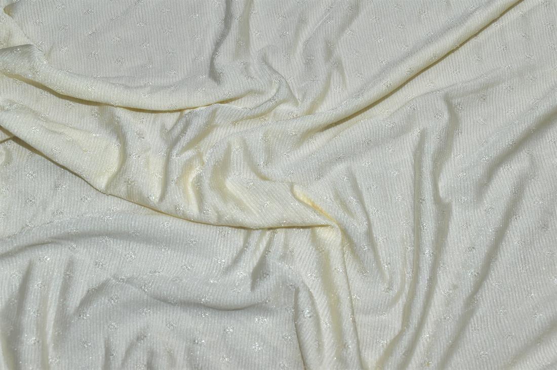 Cream Plain Polyester Jersey Fabric