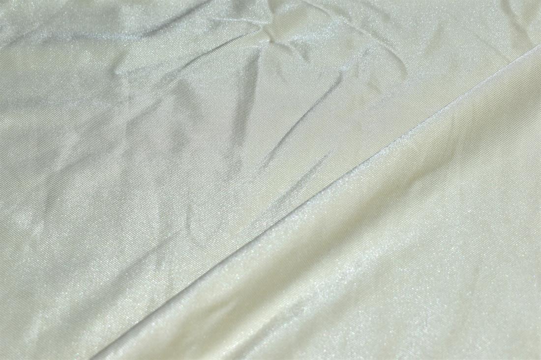 Cream Plain Polyester Jersey Fabric