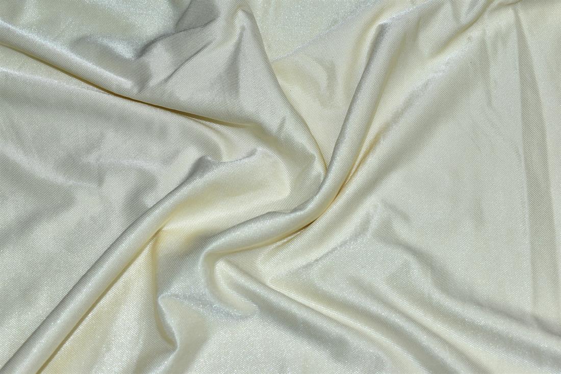 Cream Plain Polyester Jersey Fabric