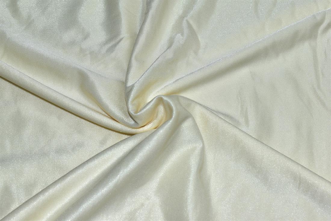 Cream Plain Polyester Jersey Fabric