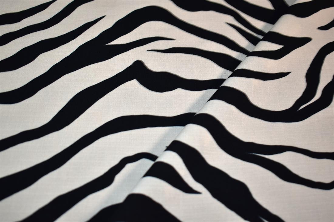 Beige & Black Printed Paisley Viscose Fabric Material