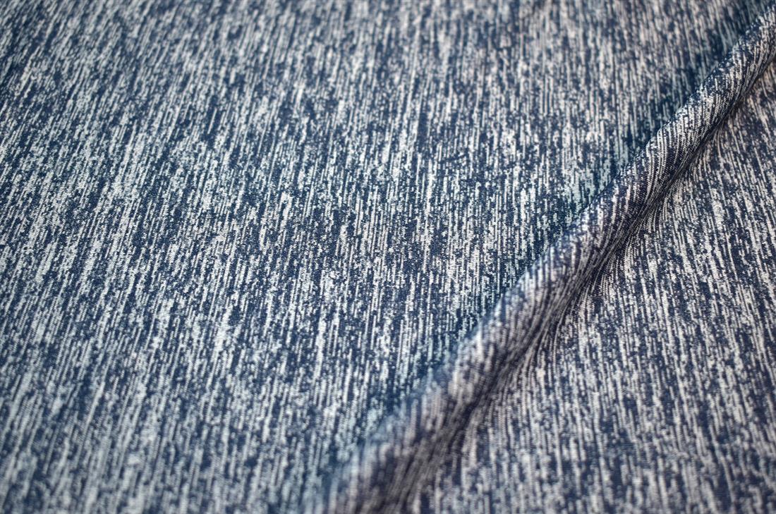 Navy Prinetd Polyester Jersey Fabric