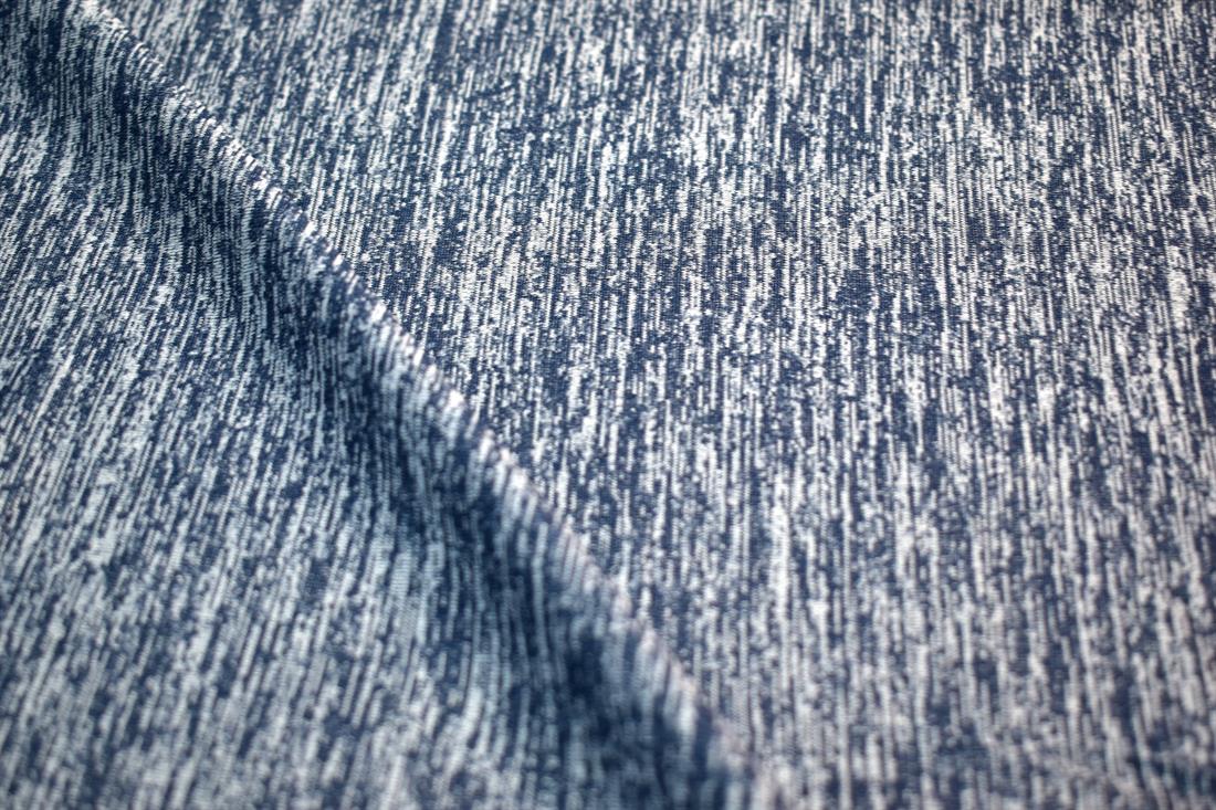 Navy Prinetd Polyester Jersey Fabric