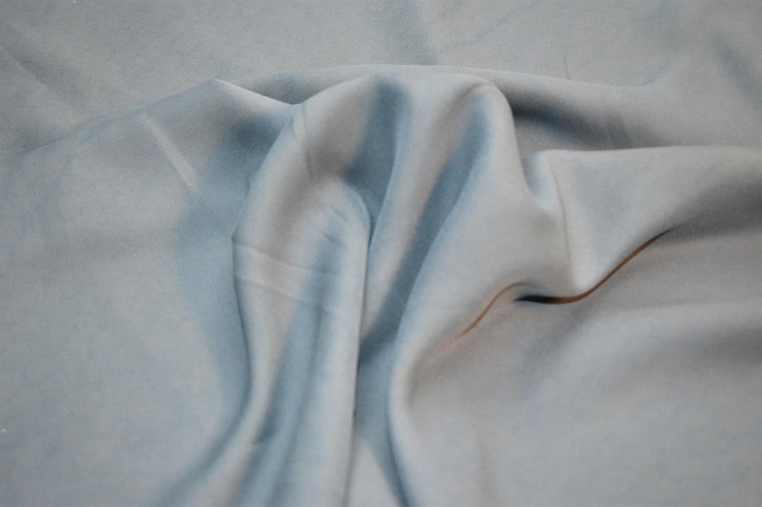 Denim Blue Plain Polyester Fabric