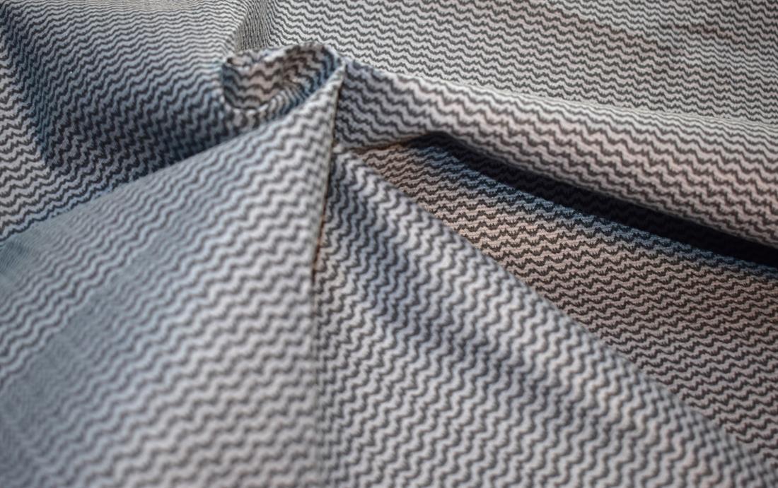 Charcoal Printed Polyester Fabric