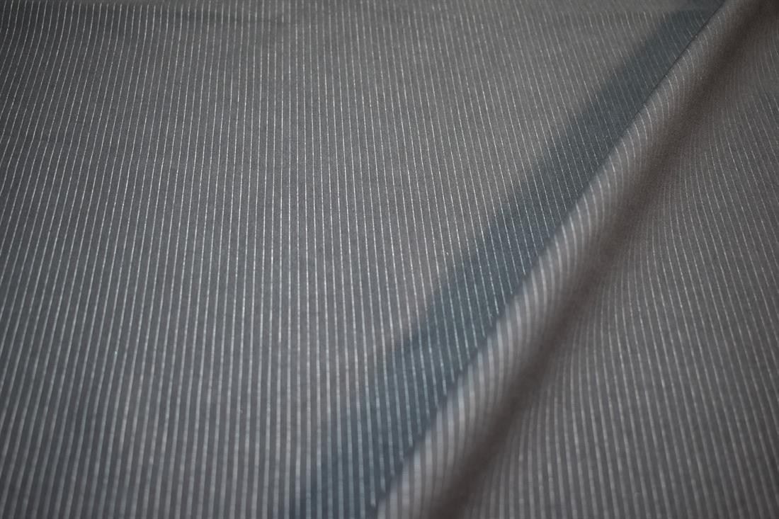 Black Strips Polyester Jersey Fabric