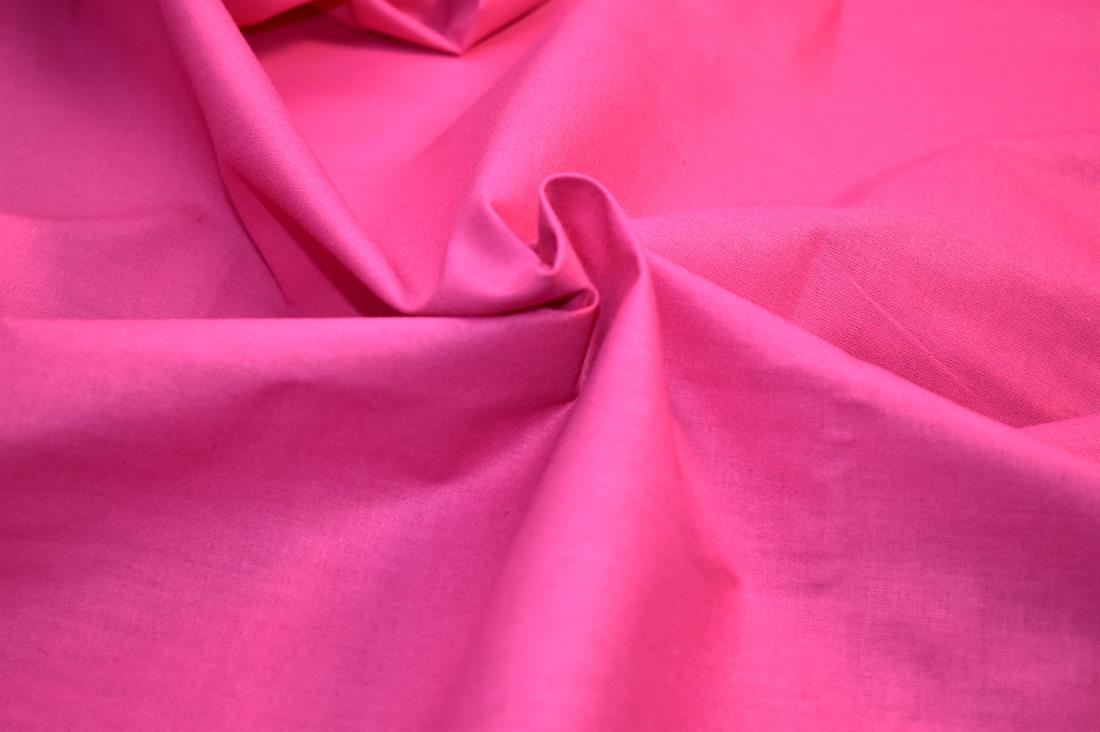 Cerise Plain Polyester Cotton Fabric