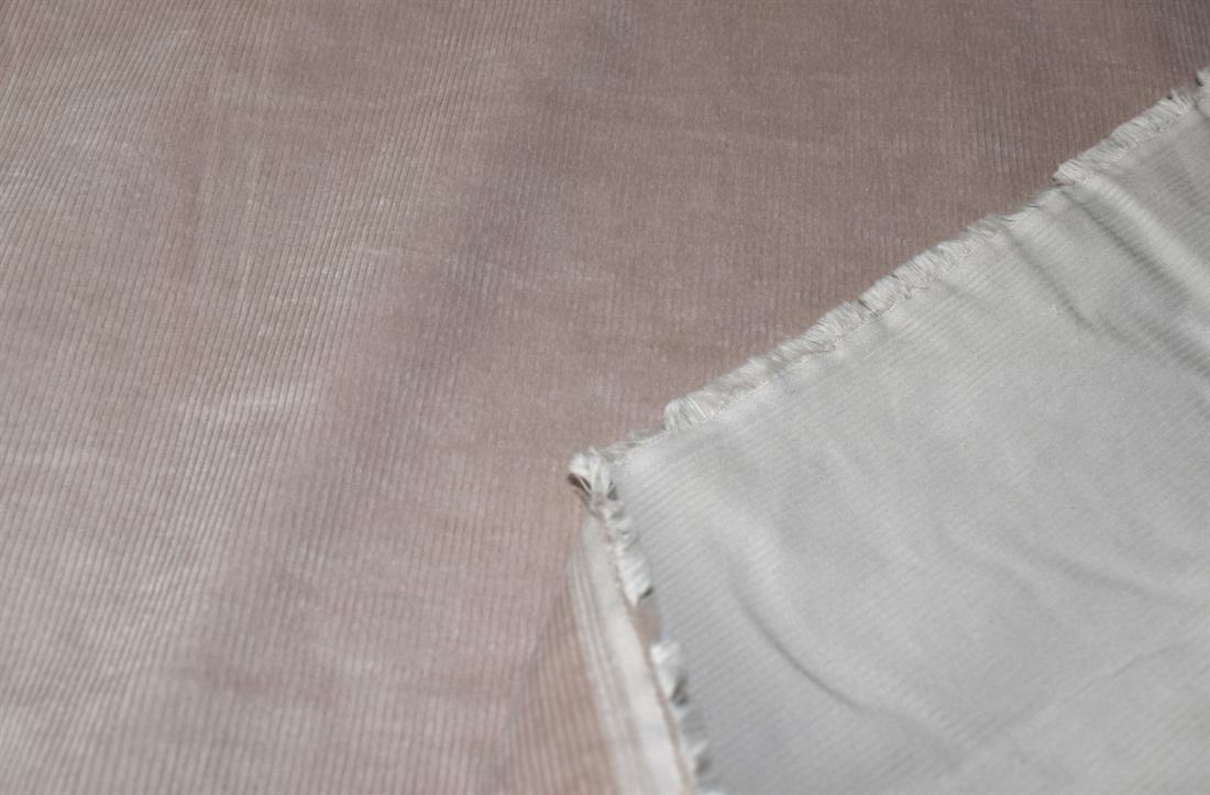 Light Peach Corduroy Plain Fabric