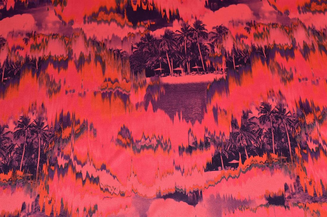 Pink Printed Lightweight Polyester Jersey Fabric