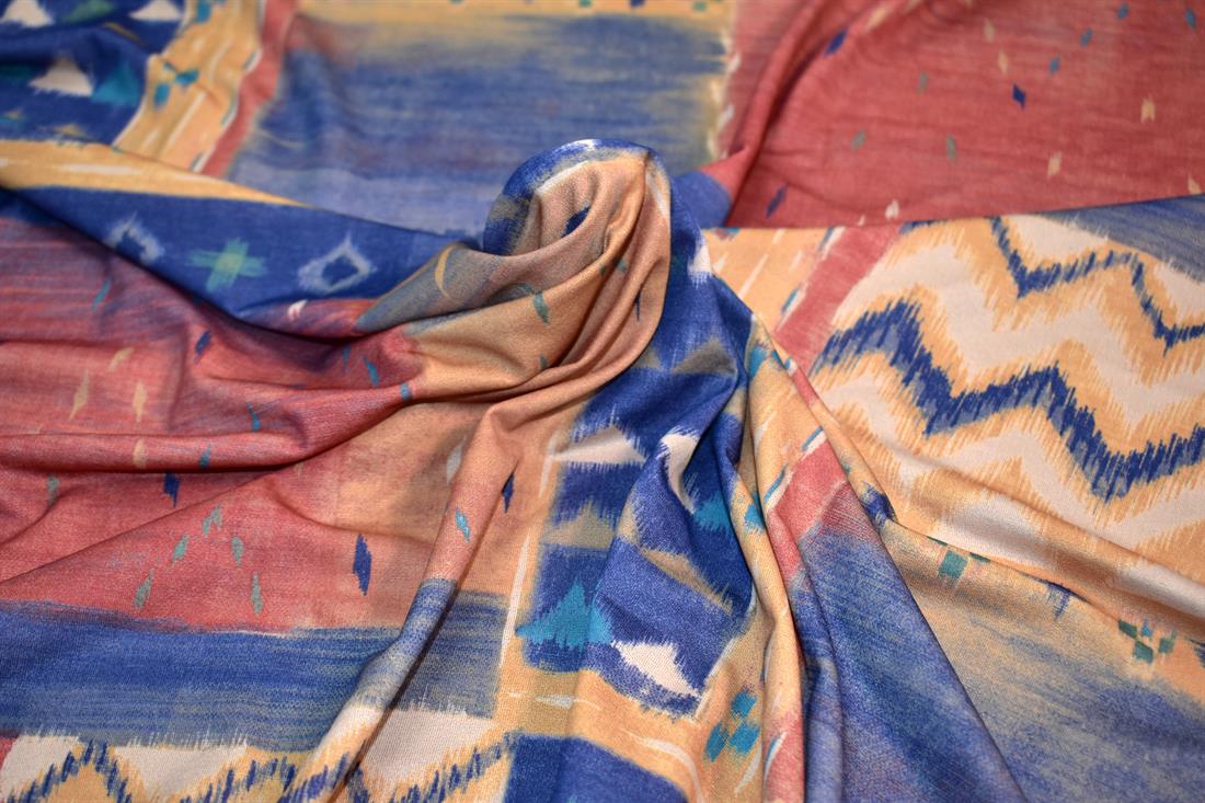 Printed Lightweight Polyester Jersey Fabric