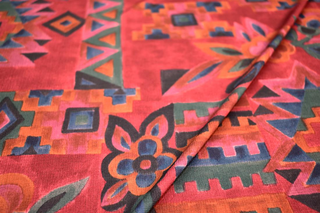 Printed Lightweight Polyester Jersey Fabric