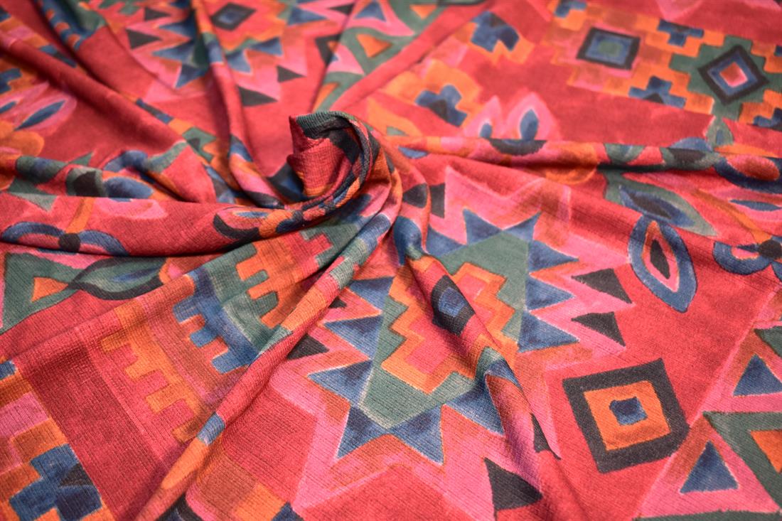 Printed Lightweight Polyester Jersey Fabric