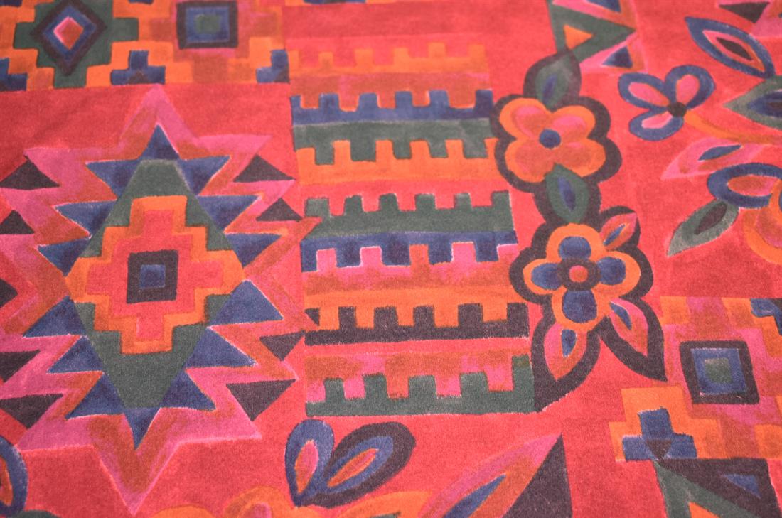Wine Printed Polyester Jersey Fabric