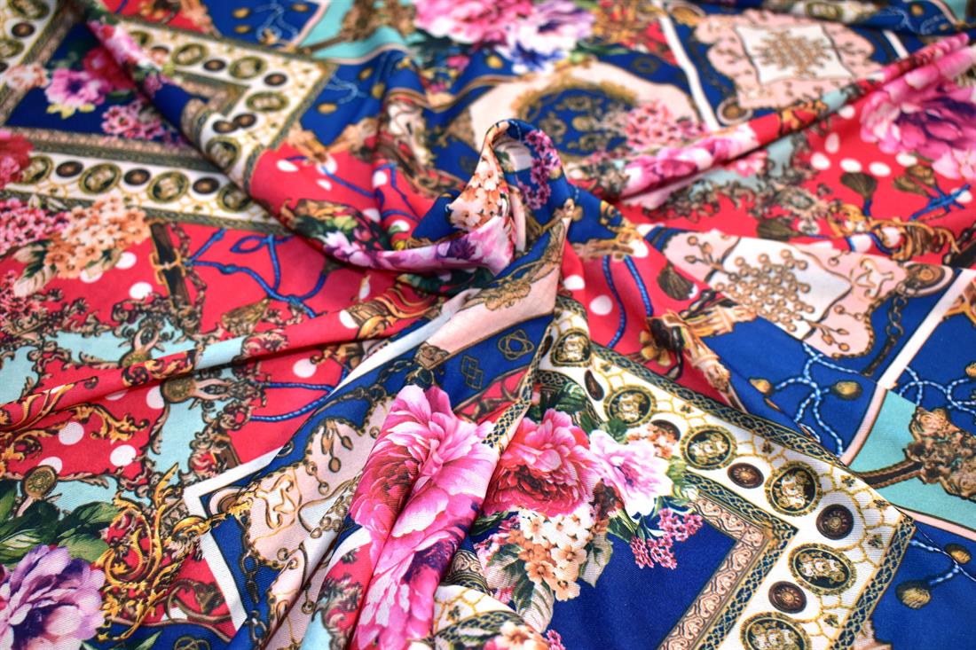 Printed Lightweight Polyester Jersey Fabric