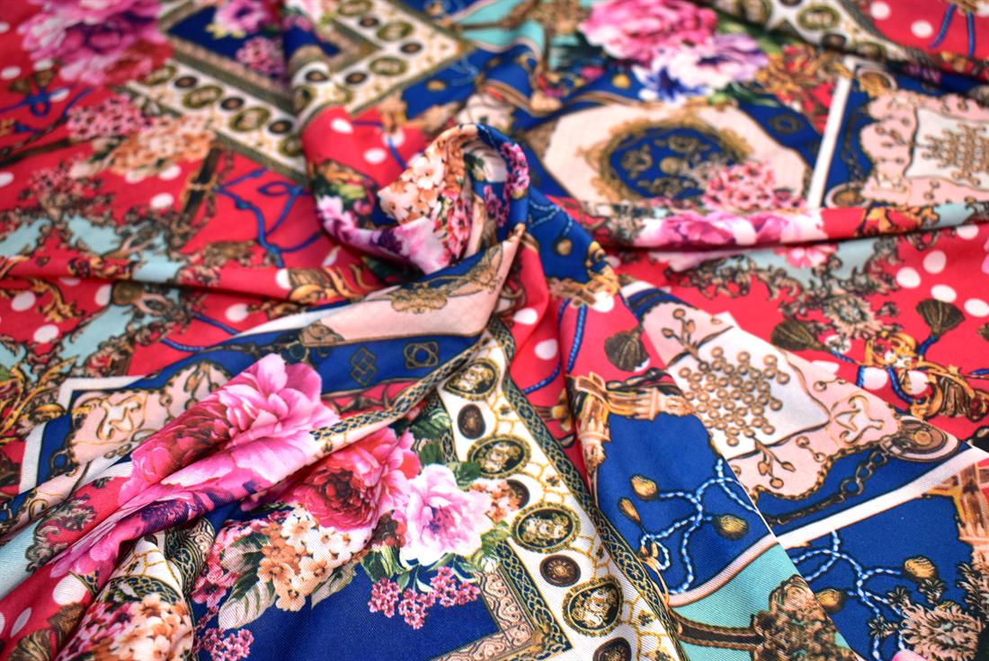 Printed Lightweight Polyester Jersey Fabric