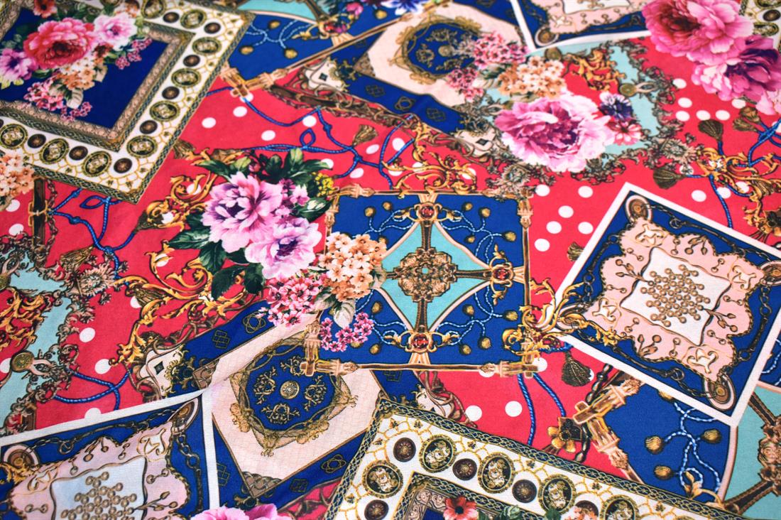 Printed Lightweight Polyester Jersey Fabric