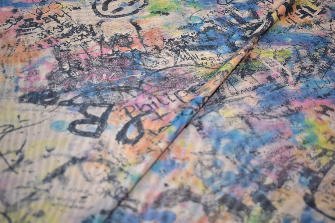 Printed Polyester Mesh Fabric