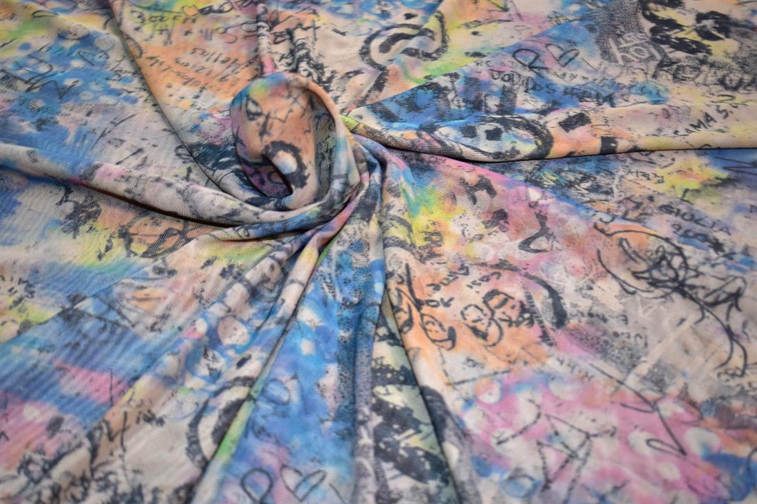 Printed Polyester Mesh Fabric