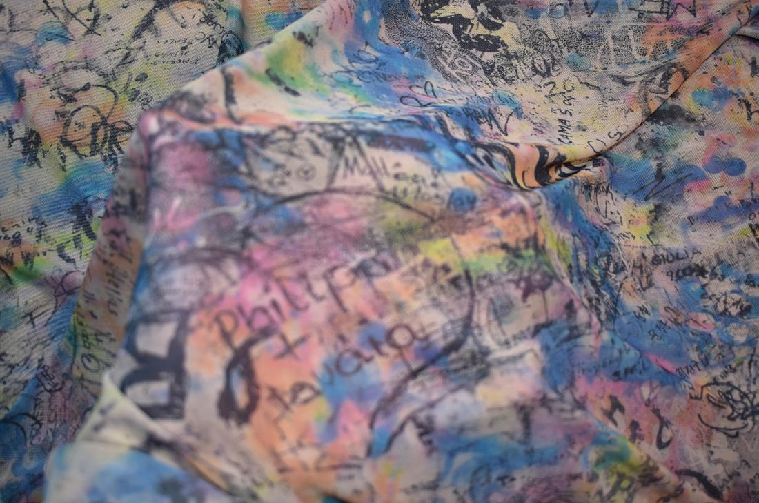 Printed Polyester Mesh Fabric
