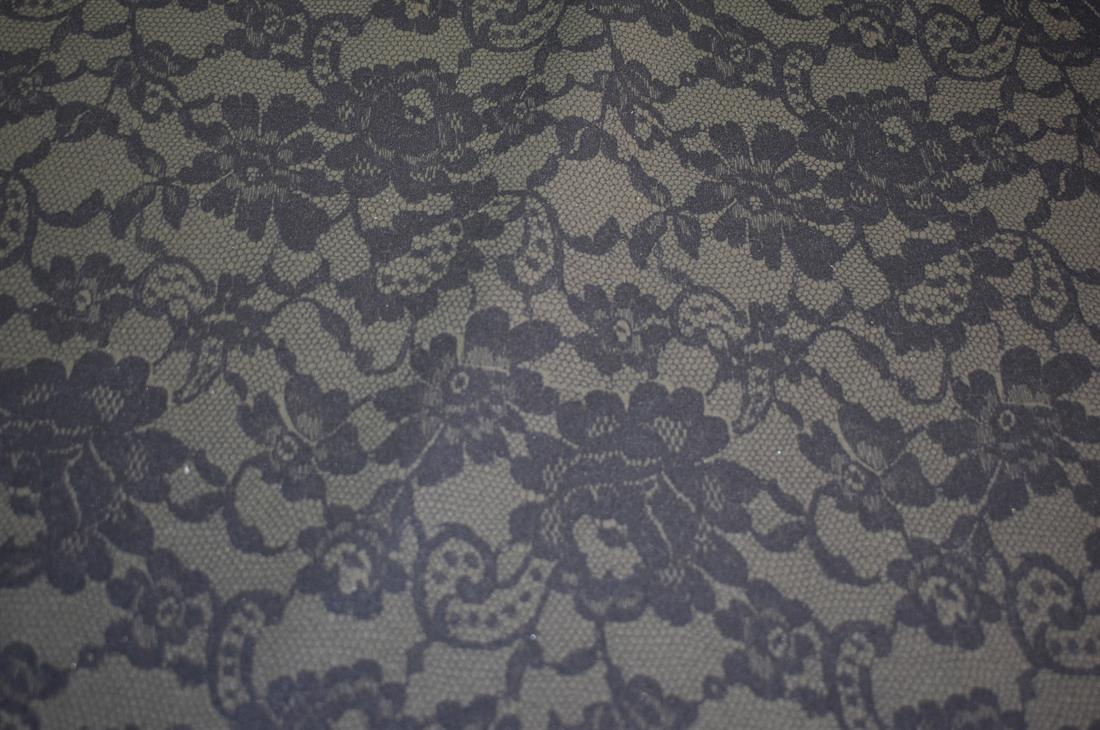 Black & Sage Printed Polyester Jersey Fabric