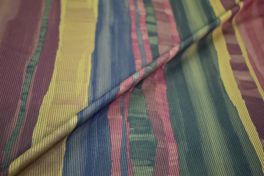 Olive Printed Polyester Jersey Fabric