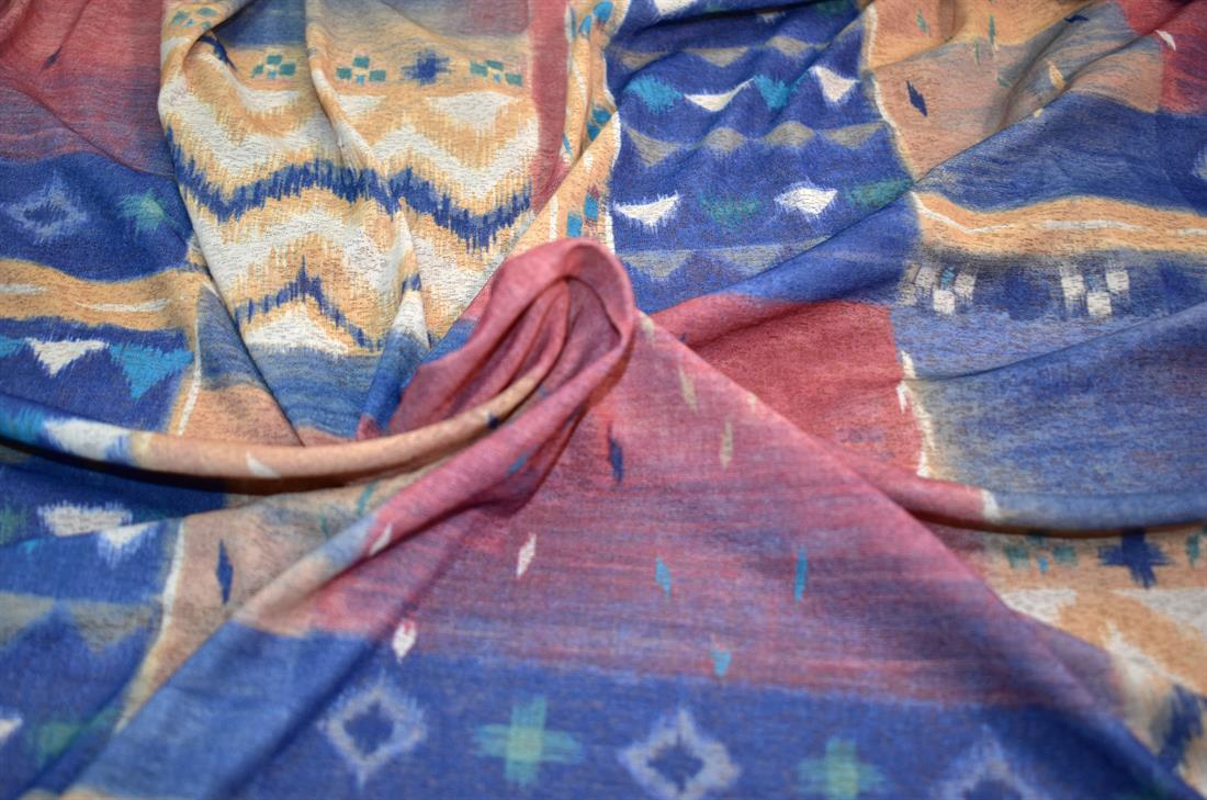 Printed Lightweight Polyester Jersey Fabric