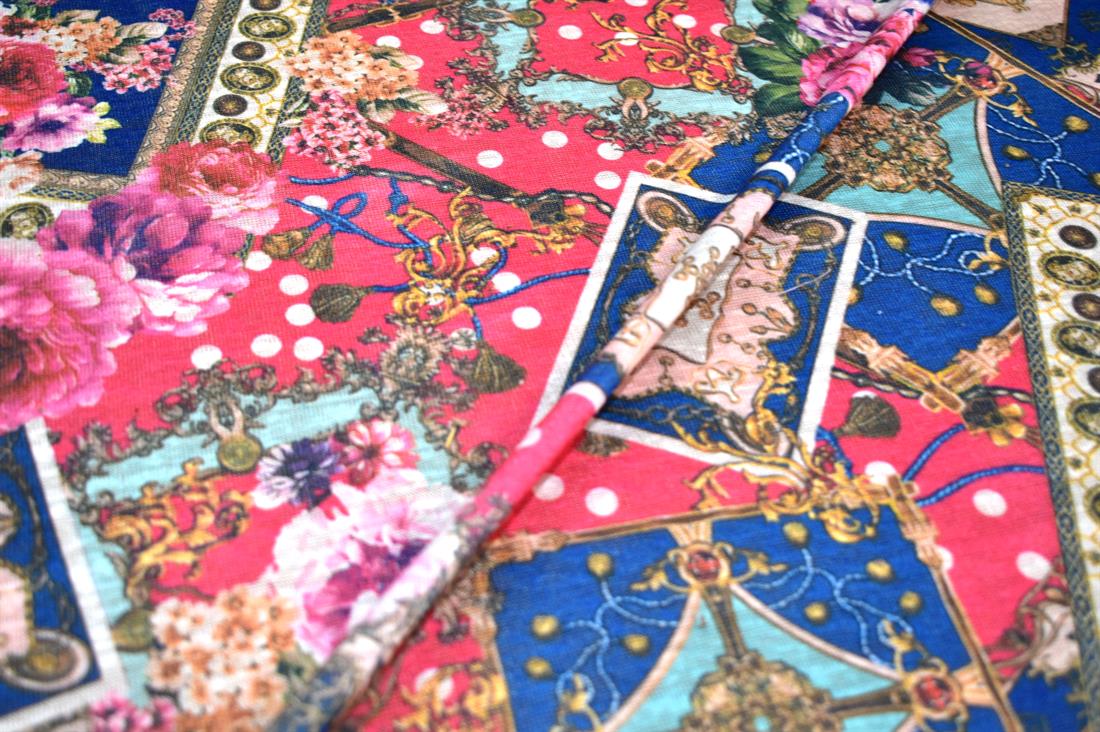 Printed Lightweight Polyester Jersey Fabric