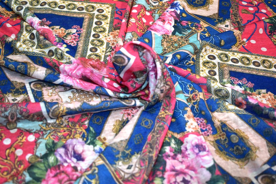 Printed Lightweight Polyester Jersey Fabric