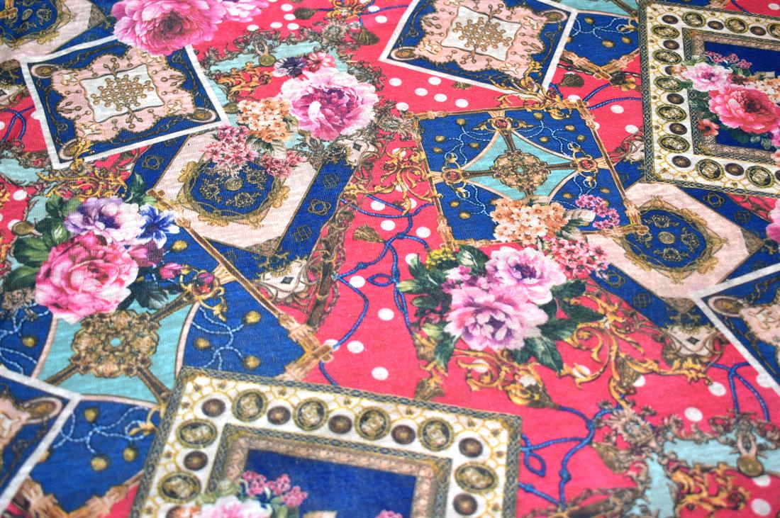 Printed Lightweight Polyester Jersey Fabric