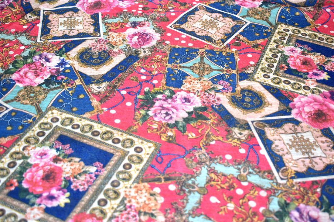 Printed Lightweight Polyester Jersey Fabric