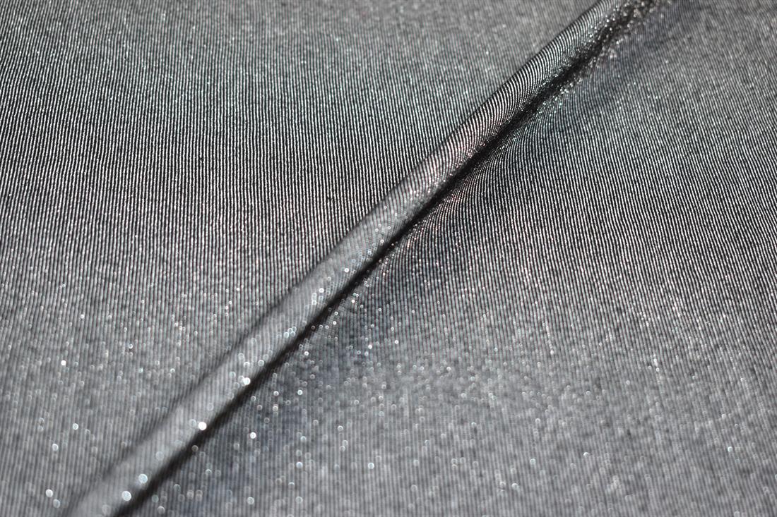 Charcoal Printed Polyester Jersey Fabric