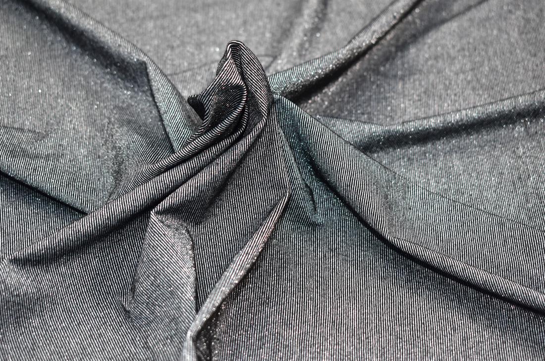 Charcoal Printed Polyester Jersey Fabric
