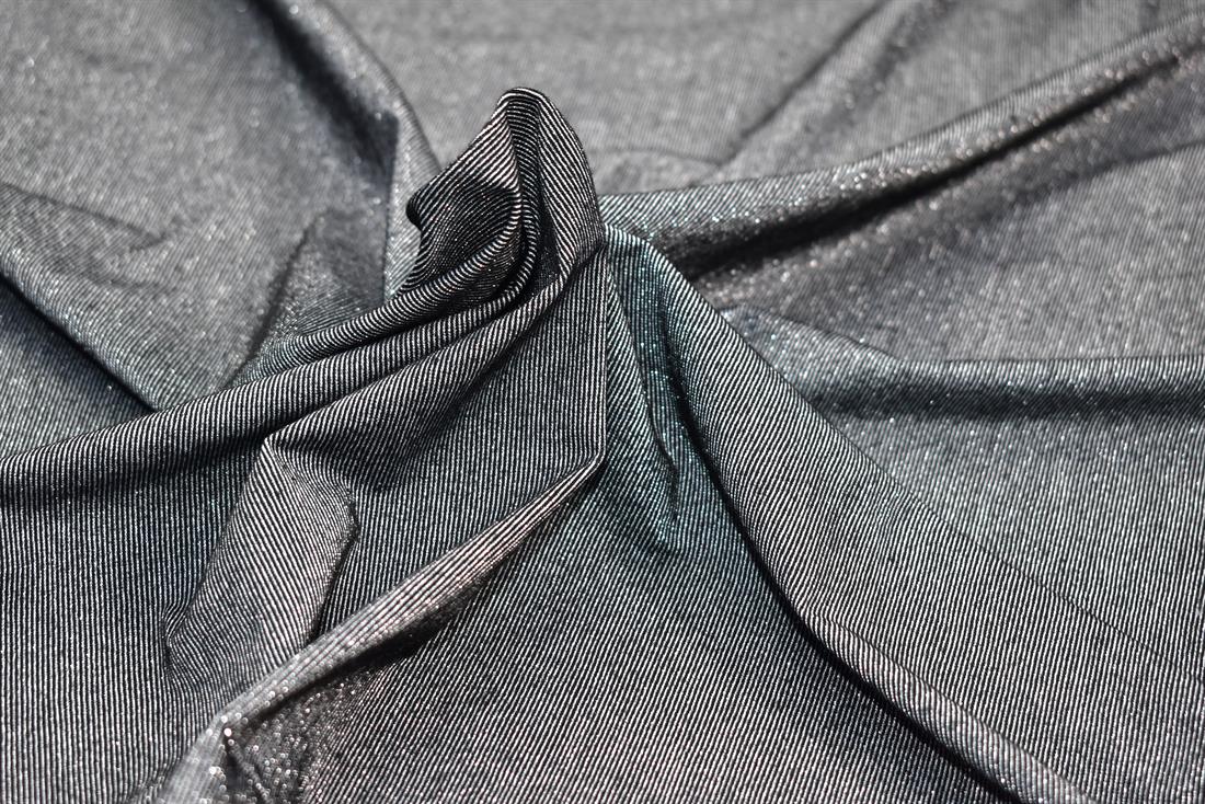 Charcoal Printed Polyester Jersey Fabric